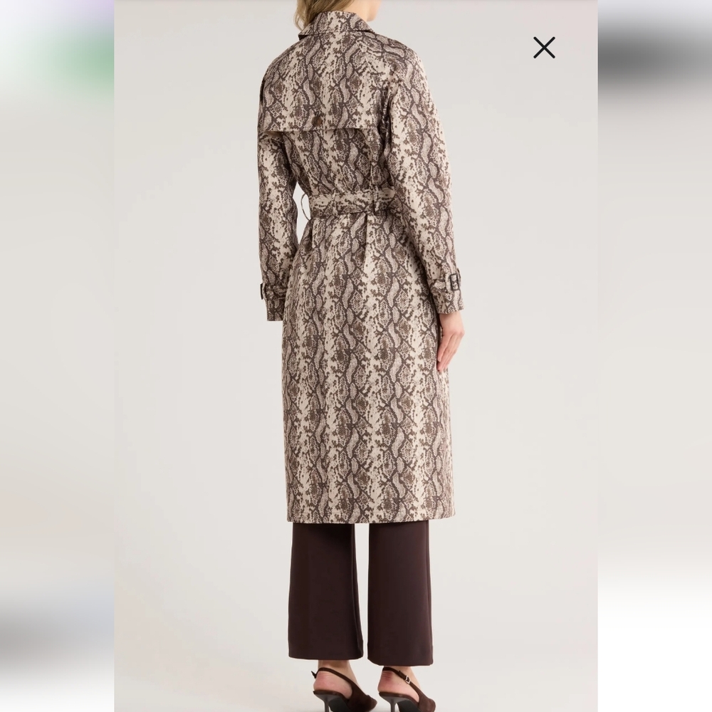 Rebecca Minkoff Black and White Snake Print Coat - Picture 4 of 12